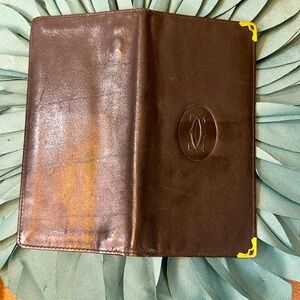 Must de Cartier Leather Bifold Long Wallet